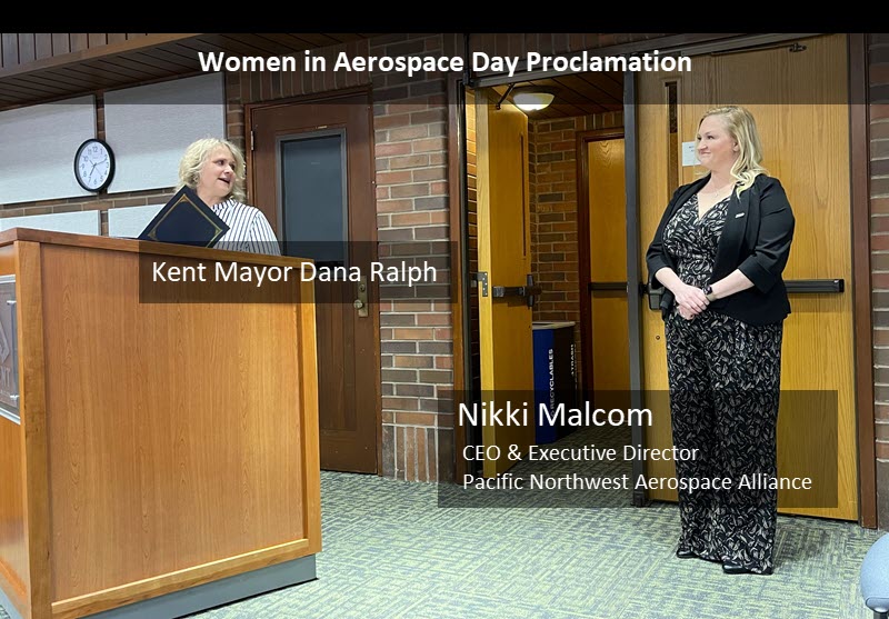 Women in Aerospace Day Proclamation by Kent Mayor Dana Ralph